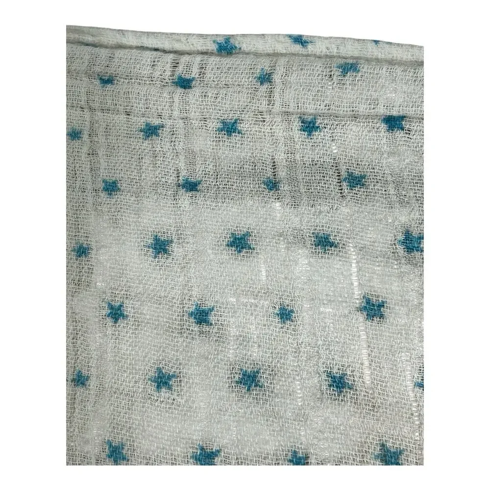 Aden & Anais Tiny Blue Stars Cotton Muslin Swaddle Baby Blanket